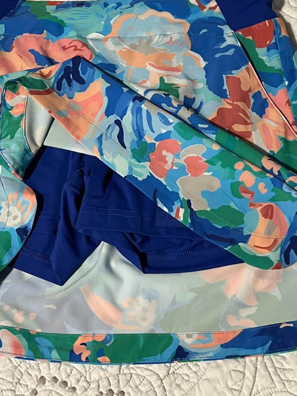 NWT Walter Hagen Pull-On Skort Blue Gouache Floral Size S - Picture 4 of 10